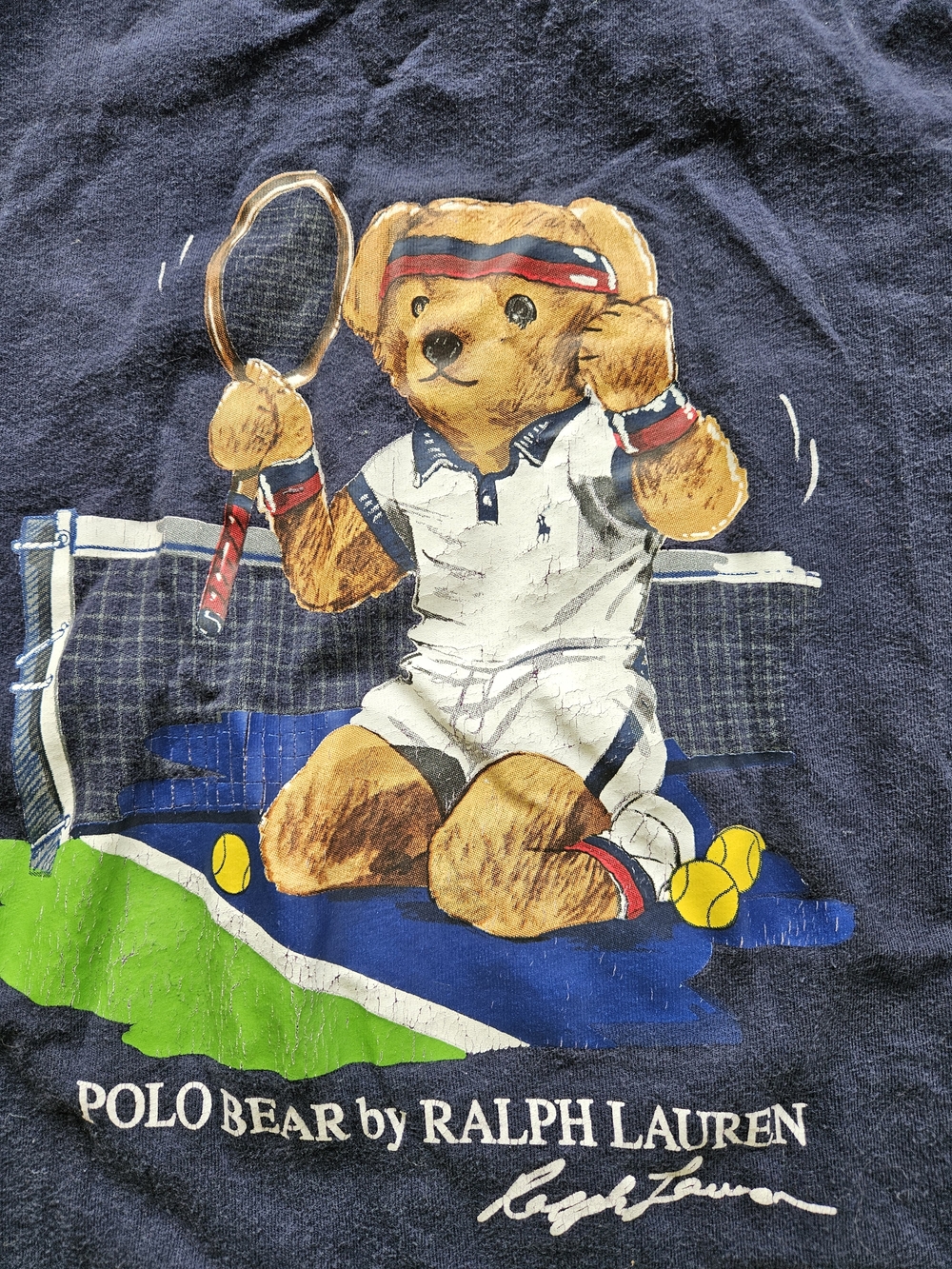 Ralph Lauren Polo Bear Navy Kids Tshirt - Picture 3 of 5